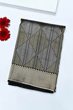 Handwoven Black Banarasi Pure Katan Silk Saree