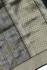 Handwoven Black Banarasi Pure Katan Silk Saree