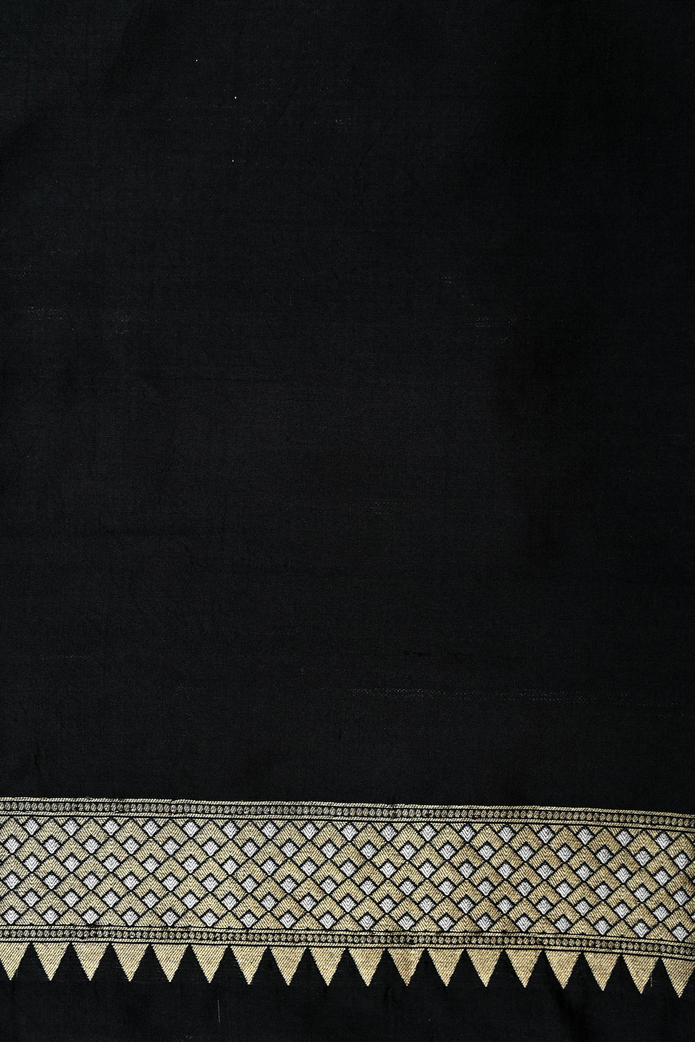 Handwoven Black Banarasi Pure Katan Silk Saree