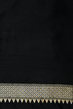 Handwoven Black Banarasi Pure Katan Silk Saree