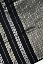 Handwoven Black Kadhwa Banarasi Katan Silk Saree