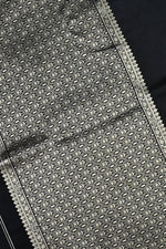 Handwoven Black Kadhwa Banarasi Katan Silk Saree