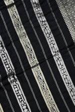 Handwoven Black Kadhwa Banarasi Katan Silk Saree