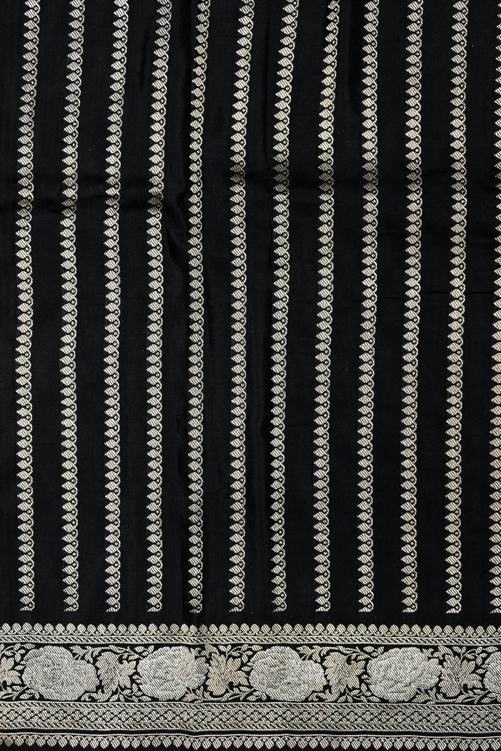 Handwoven Black Kadhwa Banarasi Katan Silk Saree
