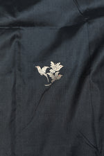 Handwoven Black Motif Banarasi Katan Siik Saree