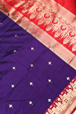 Handwoven Purple Banarasi Katan Silk Saree