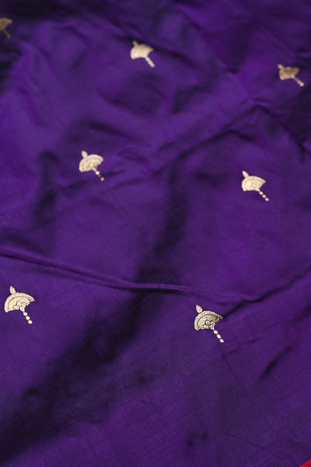 Handwoven Purple Banarasi Katan Silk Saree
