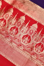 Handwoven Purple Banarasi Katan Silk Saree