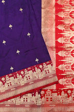 Handwoven Purple Banarasi Katan Silk Saree