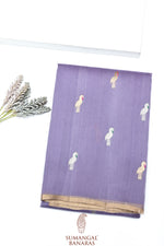Handwoven  Lavender Banarasi Organza Saree