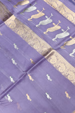 Handwoven  Lavender Banarasi Organza Saree