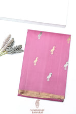 Handwoven Pink Banarasi Organza Saree
