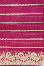 Handwoven Pink Banarasi Organza Saree
