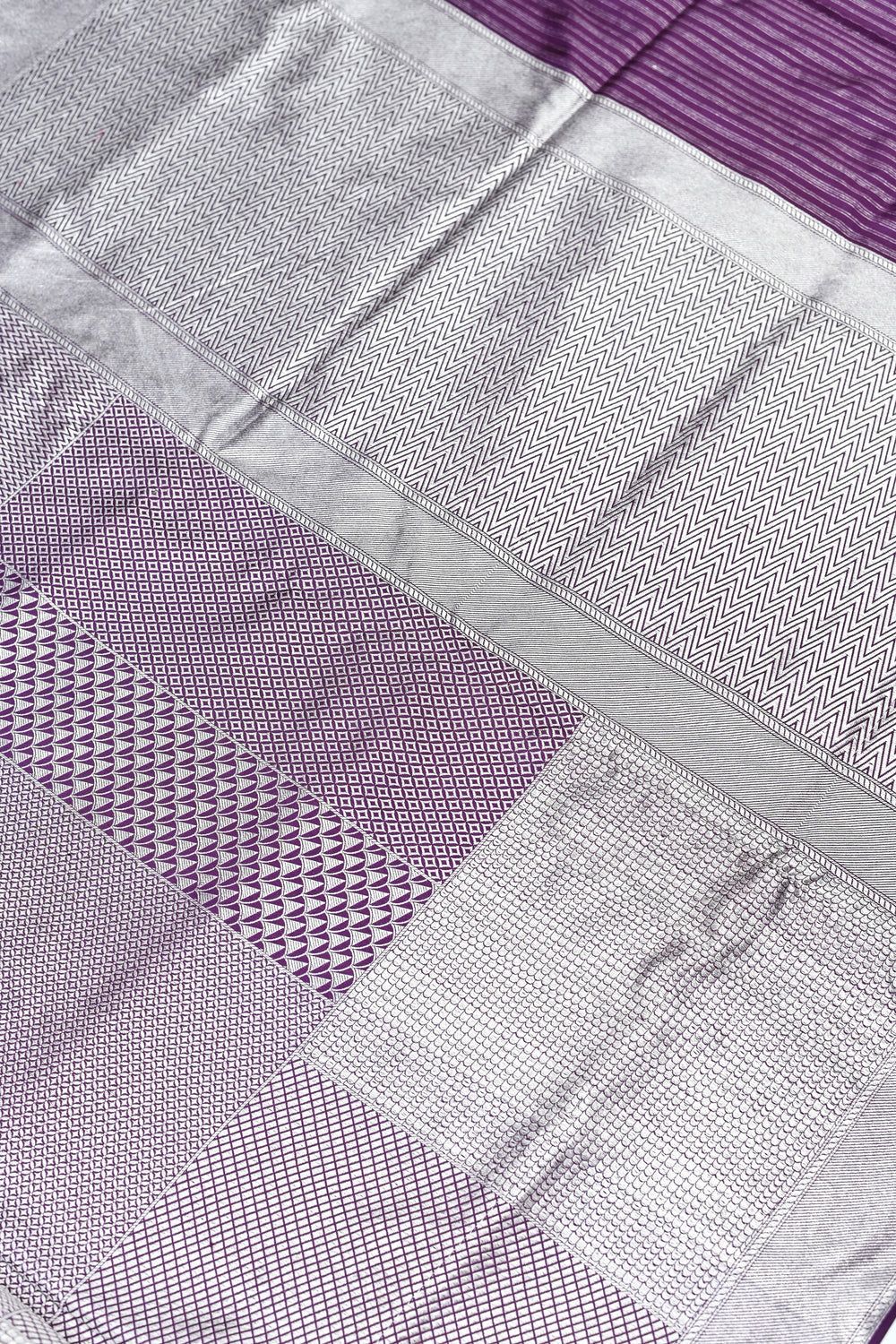 Handwoven Lavender-purple Banarasi Katan Silk Saree
