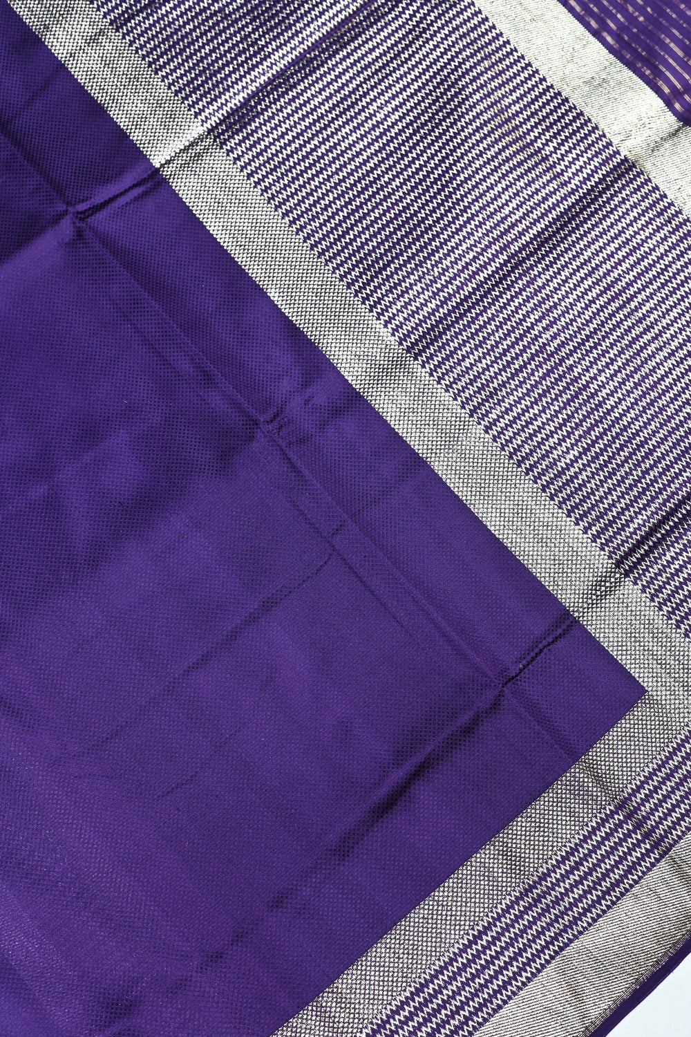 Handwoven royal purple Banarasi Katan Silk Saree