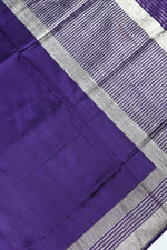 Handwoven royal purple Banarasi Katan Silk Saree