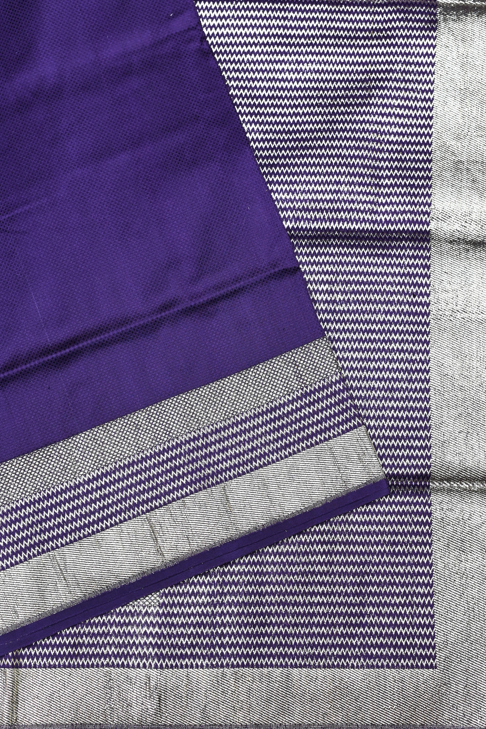 Handwoven royal purple Banarasi Katan Silk Saree