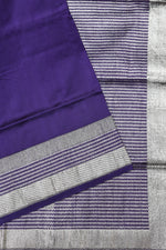 Handwoven royal purple Banarasi Katan Silk Saree
