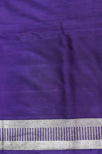 Handwoven royal purple Banarasi Katan Silk Saree