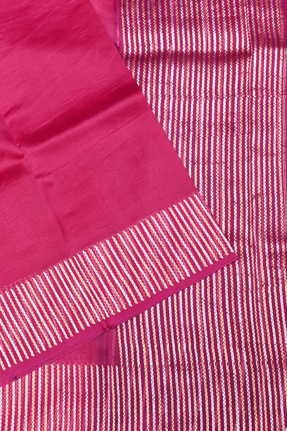 Handwoven Magenta Banarasi Katan Silk Saree
