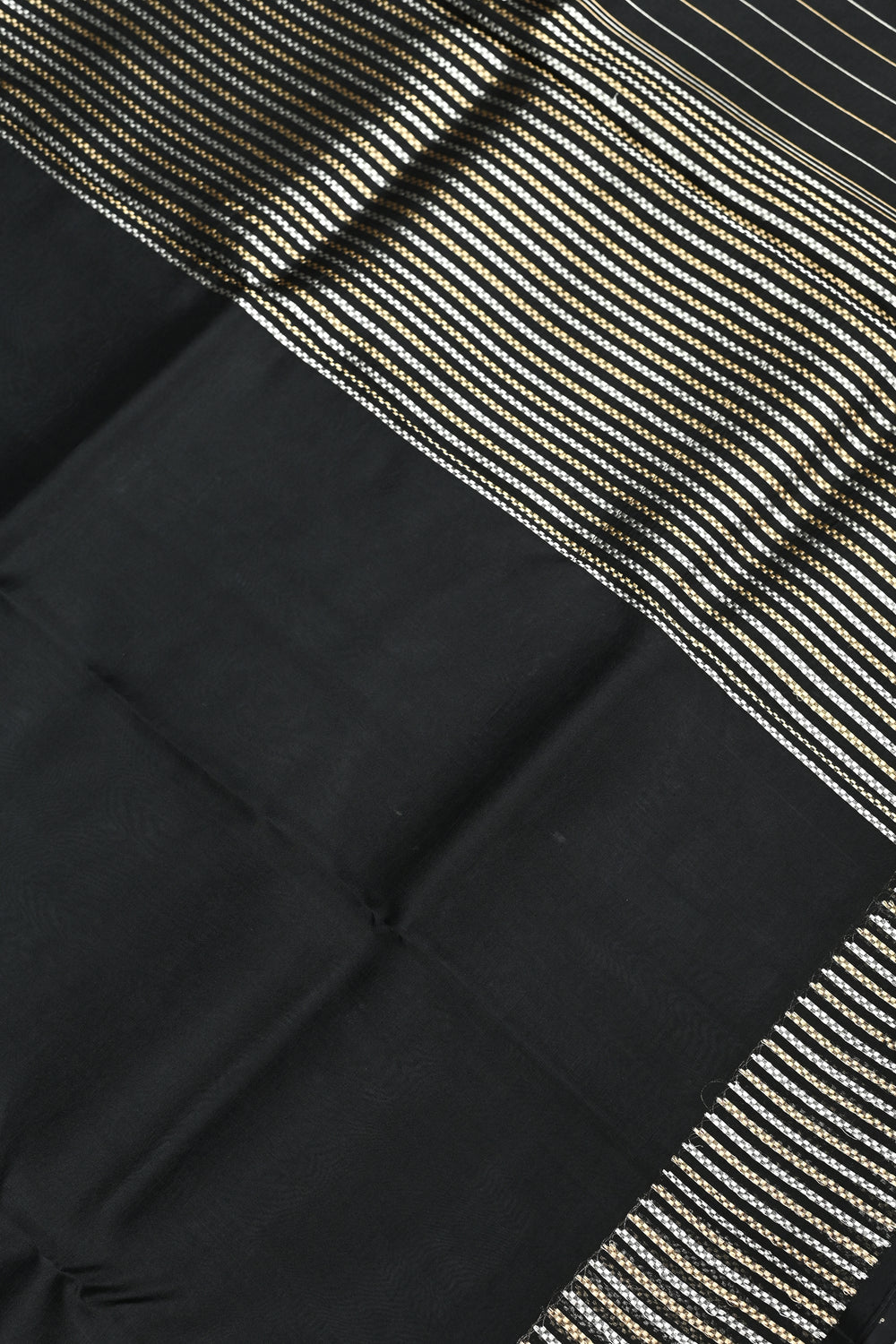 Handwoven Black Banarasi Katan Silk Saree