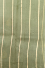 Handwoven Olive Green Banarasi Organza Saree