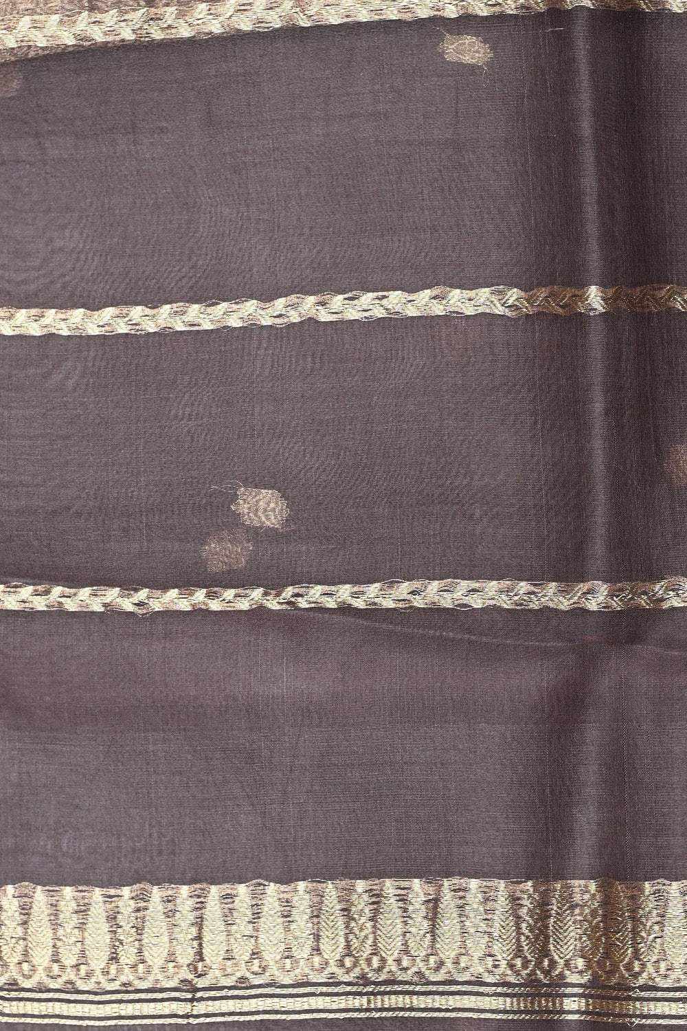 Handwoven Brown Banarasi Organza Saree