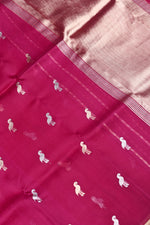 Handwoven Magenta Banarasi Organza Saree