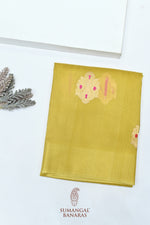 Butter Yellow Motif Breezy Organza Handwoven Banarasi Saree