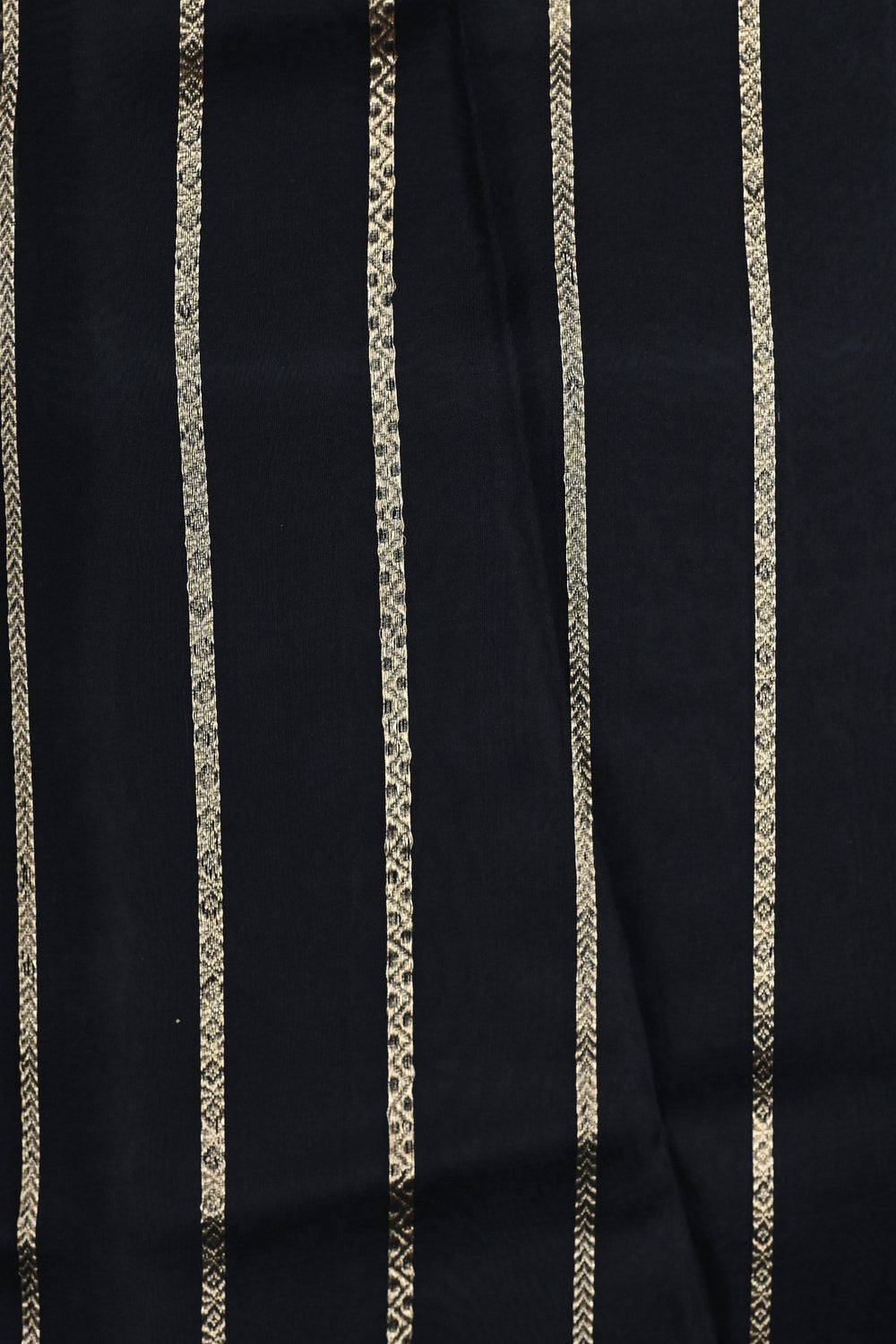 Handwoven Jet Black Banarasi Organza Saree