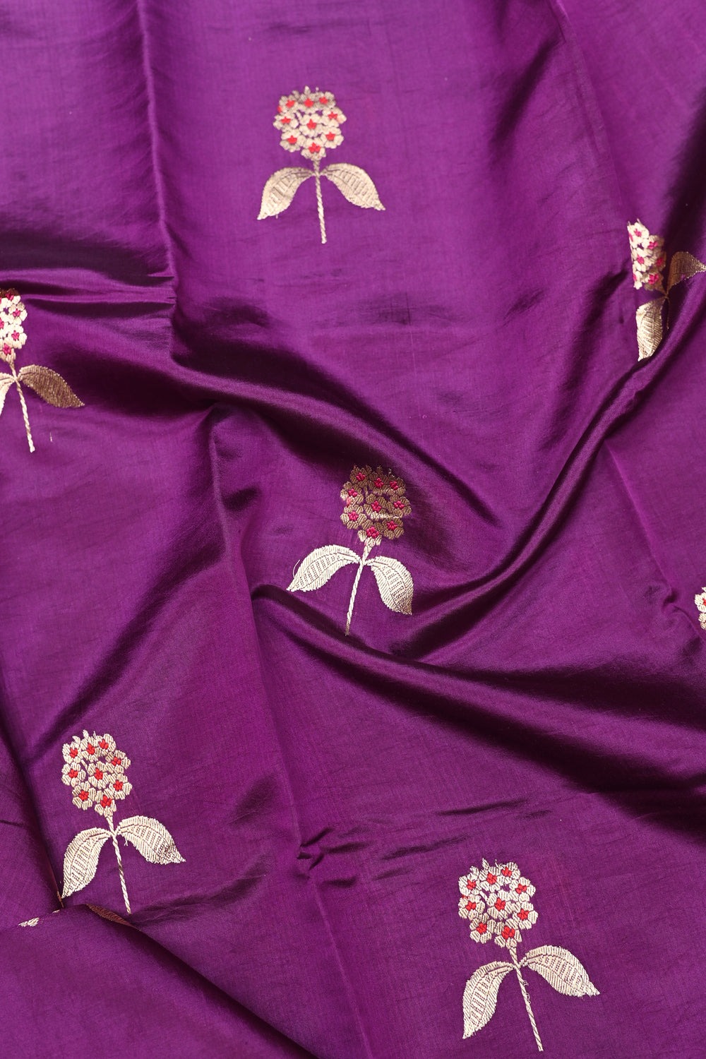 Handwoven Purple Banarasi Organza Saree