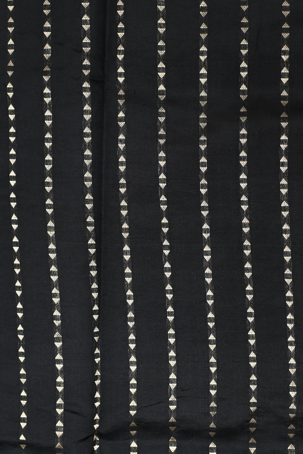 Handwoven Jet Black Banarasi Organza Saree