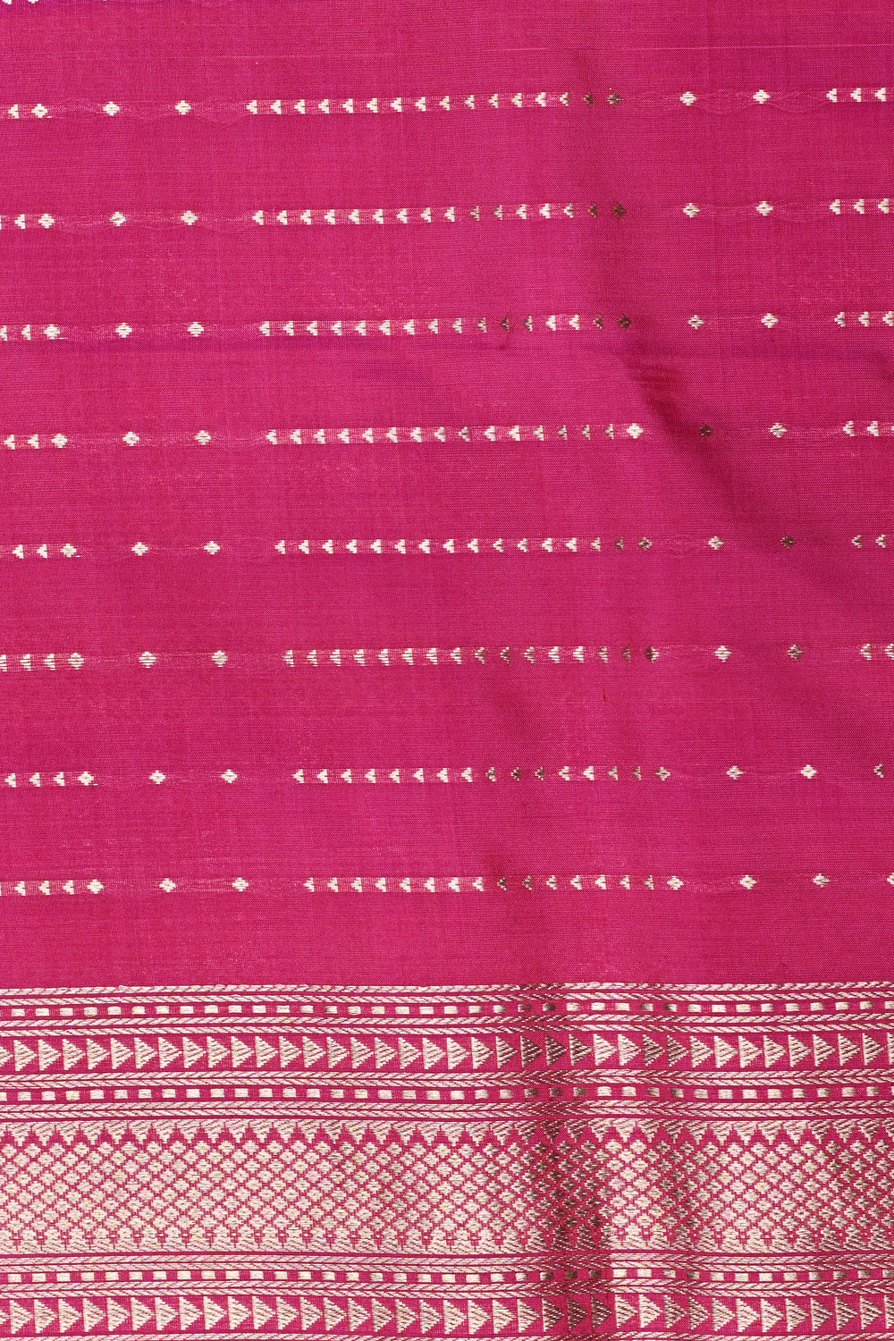Handwoven Rani Pink Banarasi Katan Soft Silk Saree