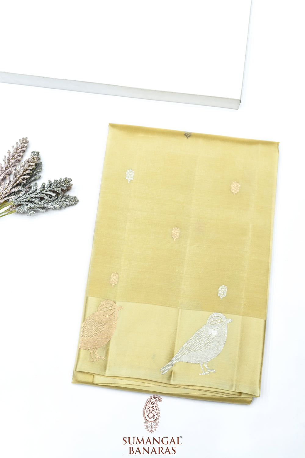 Handwoven Soft Yellow Banarasi Katan Silk Saree