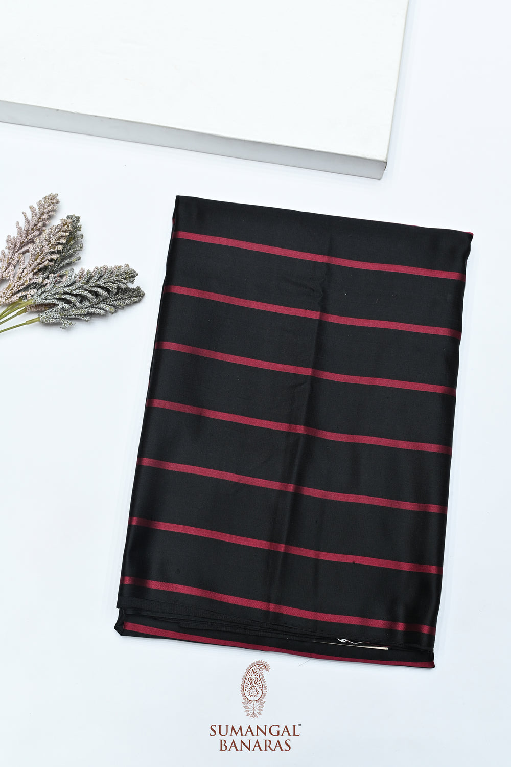 Handwoven Black Banarasi Katan Silk Saree