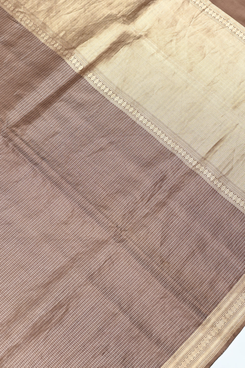 Light Brown Kadhwa Weave Katan Silk Handwoven Banarasi Saree