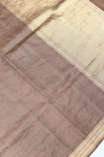 Light Brown Kadhwa Weave Katan Silk Handwoven Banarasi Saree