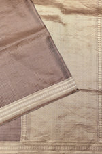 Light Brown Kadhwa Weave Katan Silk Handwoven Banarasi Saree