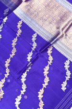 Handwoven Royal Blue Banarasi  Organza Saree