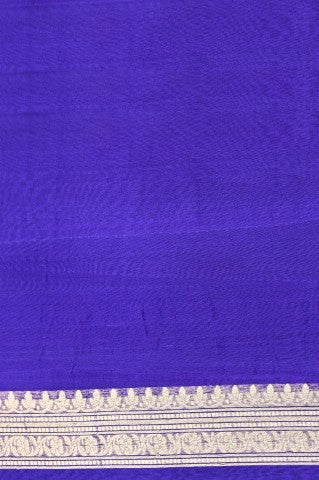Handwoven Royal Blue Banarasi  Organza Saree