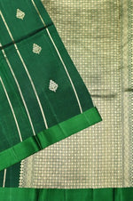 Handwoven Royal Green Banarasi Katan Silk Saree