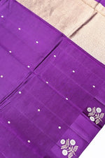 Handwoven Royal Purple Banarasi Katan Silk Saree