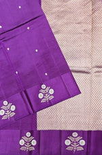 Handwoven Royal Purple Banarasi Katan Silk Saree