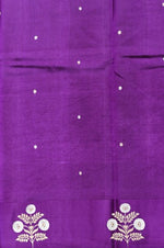 Handwoven Royal Purple Banarasi Katan Silk Saree