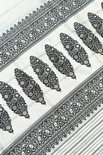 Handwoven White Banarasi Katan Silk Saree