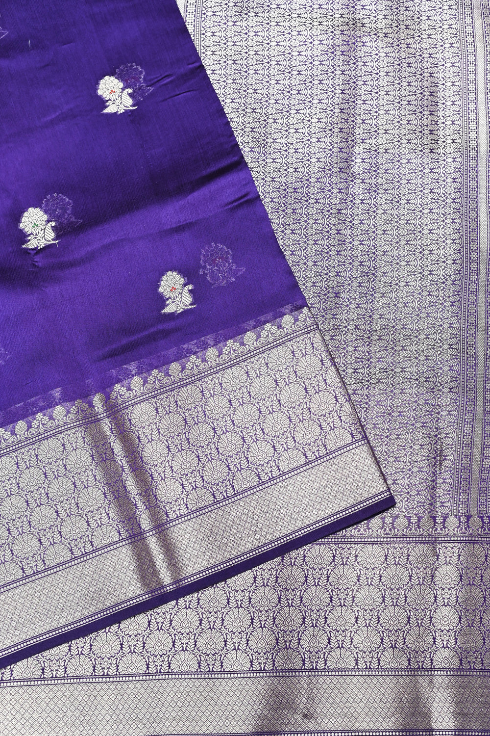 Handwoven Purple Banarasi Organza Saree