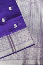 Handwoven Purple Banarasi Organza Saree