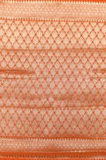 Handwoven Orange Meenakari Banarasi Organza Saree