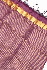 Handwoven Deep Wine Banarasi  Mooga Silk Suit