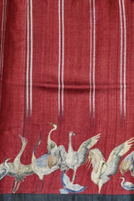 Handwoven Antique Mustard Banarasi  Linen Silk Saree